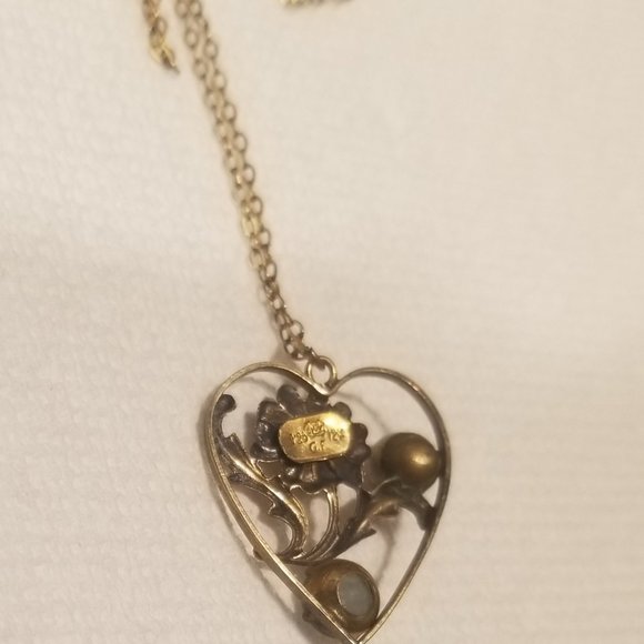 Intricate, signed I. Michelson vtg gold-filled necklace - Picture 4 of 5